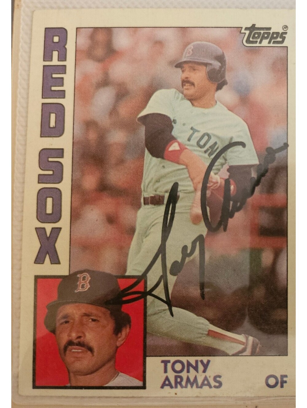 TONY ARMAS hand Signed 1984 Topps Card autograph RED SOX